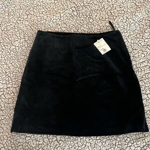 Vintage velvet little black skirt